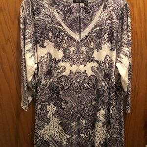 Long scalloped hem top 2X